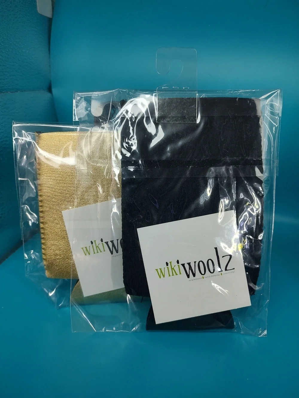 Two Driveway Drinker Can Coozies - Gold & Black